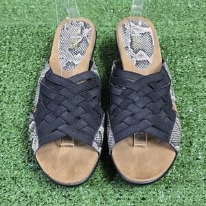 CHAPS by RALPH LAUREN | WILMA ELASTIC WOVEN SLIP-IN WEDGE SANDALS